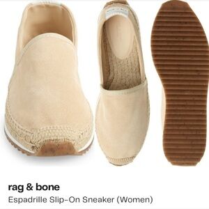 Rag & Bone Espadrille Runner - Suede Slip-On  Flat 36.5 6.5